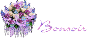 Gif animé bonsoir fleurs